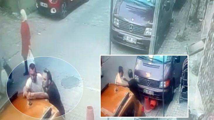 Freni arızalanan araç bir anda hareket etti! Ölümden kaçış kamerada